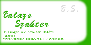 balazs szakter business card